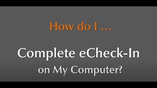 MyChart eCheck-In on Computer