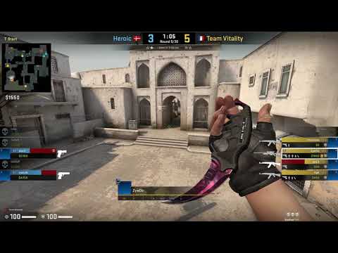 CS:GO POV Demo Vitality ZywOo (28/14) vs Heroic (de_dust2)