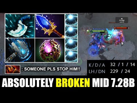 Crazy Broken Mid 7.28B - 32 Kills Outworld Destroyer Nonstop Killing No Mercy