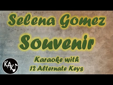 Selena Gomez - Souvenir Karaoke Instrumental Original Lower Higher Male Key