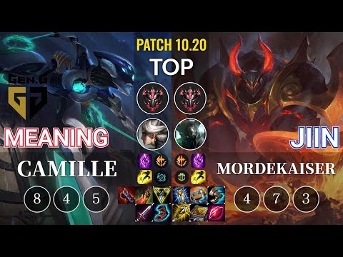 GEN Meaning Camille vs Jiin Mordekaiser Top - KR Patch 10.20
