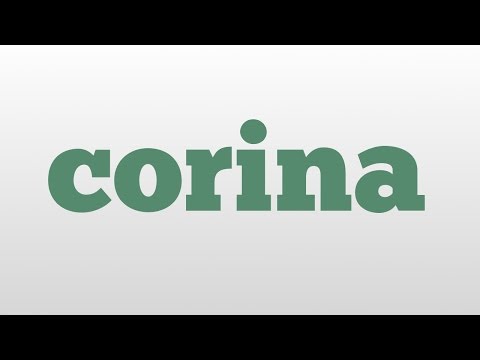corina meaning and pronunciation