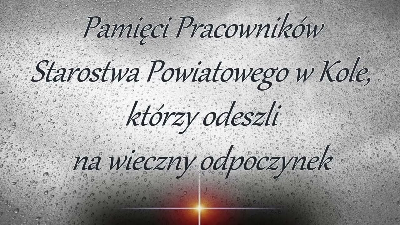 Zdjęcie do Pamięci Pracowników  ​Starostwa Powiatowego w Kole