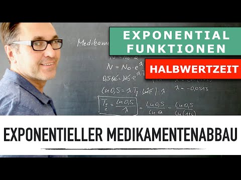 Zerfallsgesetz bei Radioaktivität | Exponentialgleichung lösen | Halbwertszeit
