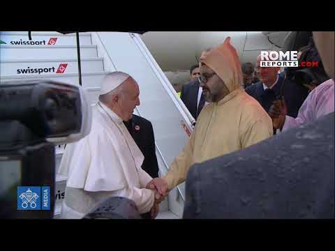 Llegada del Papa a Marruecos