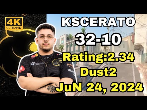【4K】KSCERATO (32-10) FACEIT SA (DUST2) | Jun 24, 2024 #cs2 #pov