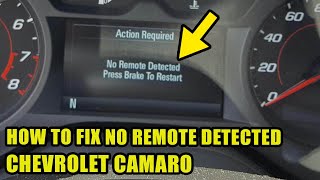 Chevy Camaro: How to Fix 'No Remote Detected' Warning - Key Fob Pocket Location