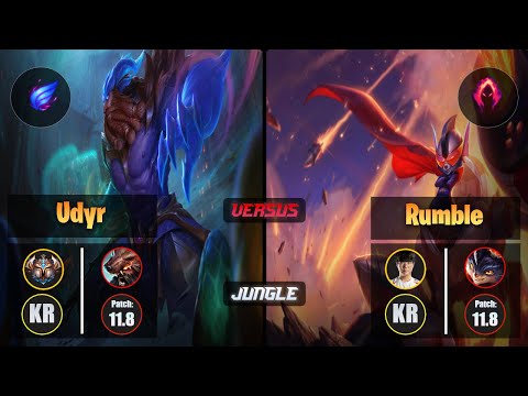 Challenger UDYR [Phase Rush] (Jungle) VS Haru RUMBLE - Challenger KR Patch 11.8