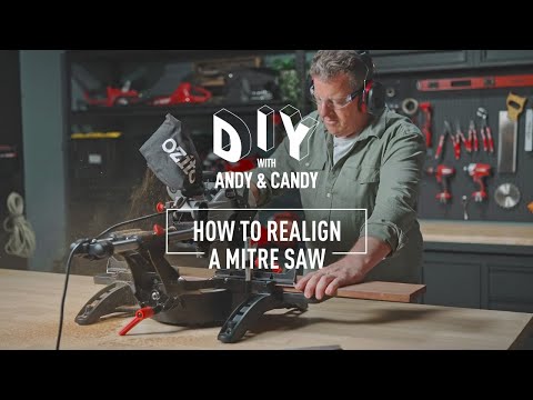 How To Realign a Mitresaw | Ozito DIY with Andy & Candy [SCMS-2125 Sliding Mitre Saw]
