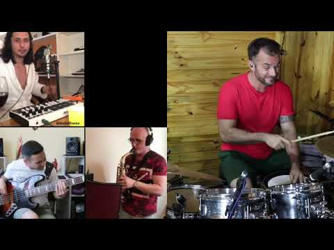 ''Cat's Groove'' - Alugalug cat - The Kiffness - Drum Cover:  Marcelo Seghese