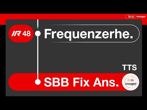 SBB Fix Ansagen | Frequenzerhebung | TTS | BoJa Ansagen