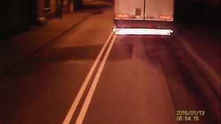 preview picture of video 'Wypadek samochodu osobowego z ciężarowym DK 15. Cieszków 13.01.2015r.'