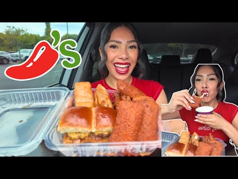 CHILIS TRIPPLE DIPPER MUKBANG❤️🌶️ Cheese pulls!! Full eating video/ no cuts!