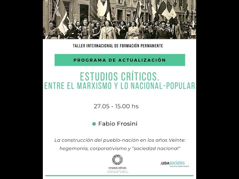 Taller Internacional de Formación Permanente:  Fabio Frosini