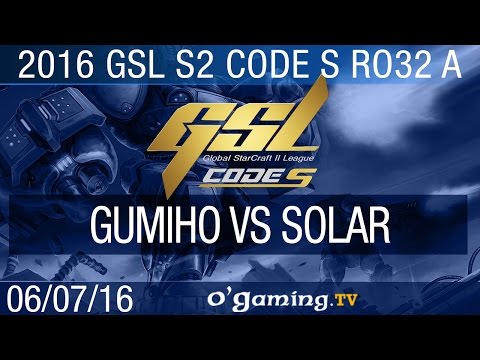 GuMiho vs Solar - 2016 GSL S2 Code S - Groupe A Ro32