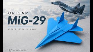How to Make an Origami MiG-29 Fighter Jet ✈️ Easy Paper Airplane Tutorial