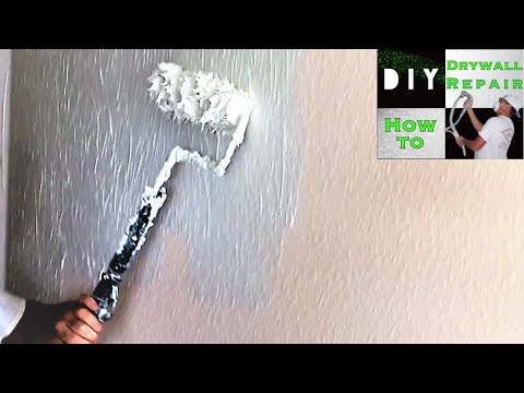 How to skim coat using paint roller trick- Getting rid of Knockdown Texture Video