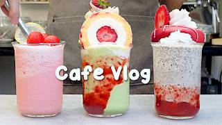 🍵맛있게 완성된 오늘의 음료🍨지치고 힘들 땐 음료 ASMR로 힐링해요/카페브이로그/Cafe Vlog/ASMR/Tasty Coffee
