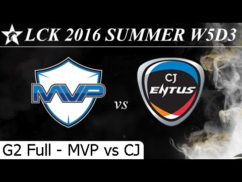 MVP vs CJ Game 2 Full + Damage 22/06/2016 - LCK Summer 2016 W5D3M2 MVP vs CJ Entus