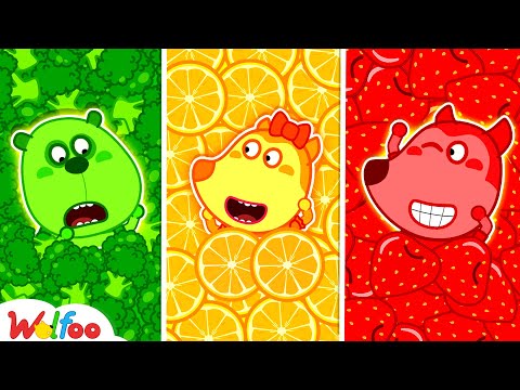 Which Yummy Fruits is the Best? - Wolfoo Plays The Food of the Same Colors Challenge | Wolfoo Family