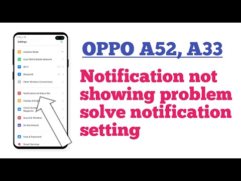 OPPO A52, A33 ! Notification not  Showing problem solve 💯% working trick