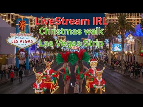 Live Las Vegas Christmas day, The Vegas Strip, Livestream IRL