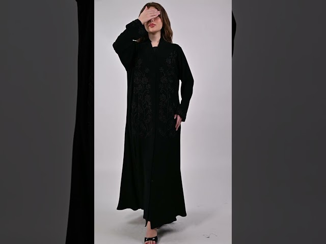 عباية ملكي كلوش بتطريز وشك يدوي