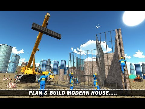 Modern House Construction 3D Video