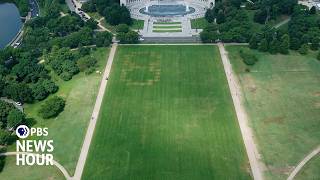 News Wrap: Apparent anti-Trump message etched into National Mall