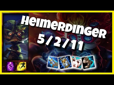 KOREAN Challenger Heimerdinger BOT (5/2/11) vs SENNA Gameplay Replay - Patch 10.19