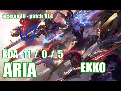 【韓国サーバー/GM】CGA ARIA エコー(Ekko) VS キヤナ(Qiyana) MID - Patch10.4 KR Ranked【LOL】