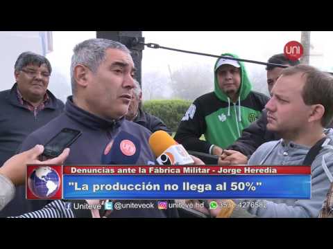 Protesta en la Fabrica Militar