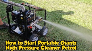 How to start and assemble High Pressure Cleaner Giantz Petrol