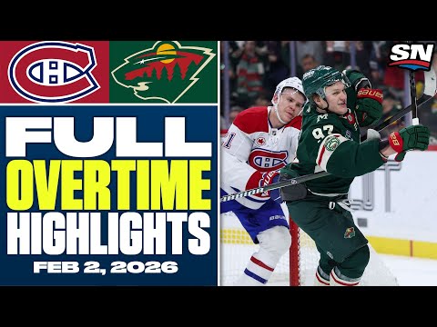Montreal Canadiens at Minnesota Wild | FULL Overtime Highlights - February 2, 2026