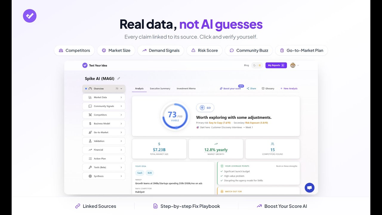 Test Your Idea demo video