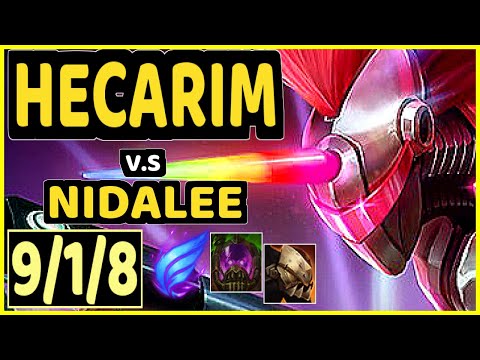 HECARIM vs NIDALEE - 9/1/8 KDA JUNGLE CHALLENGER GAMEPLAY - KR