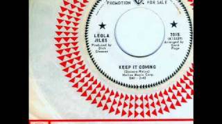 Leola Jiles - KEEP IT COMING  (Apollas)  (1967)