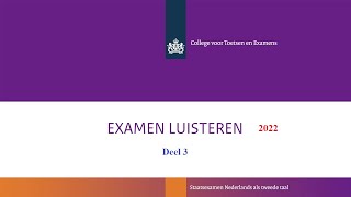 Luisteren examen B1 (2022) deel 3