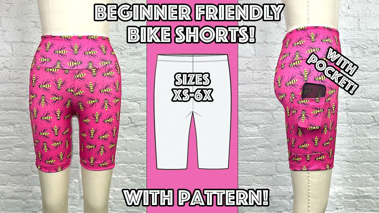 How To Sew Beginner Friendly Bike Shorts With Pattern!