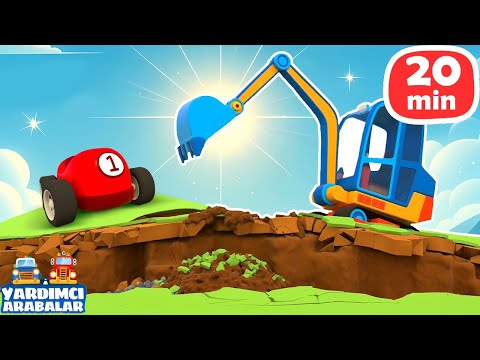 Yardımcı Arabalar - ÖZEL BÖLÜMLER - Deprem, Konteyner, Tren! Erkek çocuklar için çizgi film