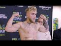 Jake Paul, Tyron Woodley Make Weight | Paul vs. Woodley |  MMA Fighting