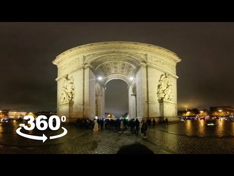 Vídeo 360 subindo ao topo do Arco do Triunfo / Arc de Triomphe.