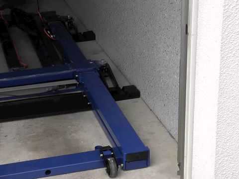 Hebebühne an der Wand verstauen  hochklappen WDW zeigt wie's geht!