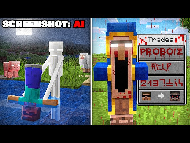 Testing Viral SCARY SCREENSHOTS to See If They Are REAL or AI in Minecraft!
