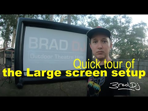 A quick minute tour of the large screen outdoor theatre setup.