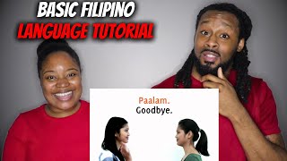 🇵🇭 HOW FAST CAN WE LEARN TAGALOG? American Couple Learn Filipino Language! | The Demouchets REACT