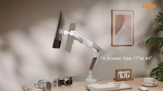 SlimBrace Heavy-Duty Gas Spring Monitor Arms丨LDT102 Series丨LUMI