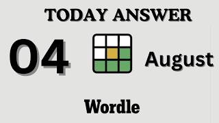 Today's Wordle Answer Aug 4 #1872  NYT Wordle Hints, Clues & Answer for Tuesday