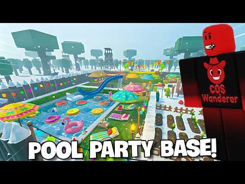 I Built the Ultimate Pool Party Base in 99 Nights in a Forest!