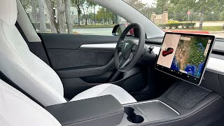 2023 Tesla Model 3 White Interior Tour